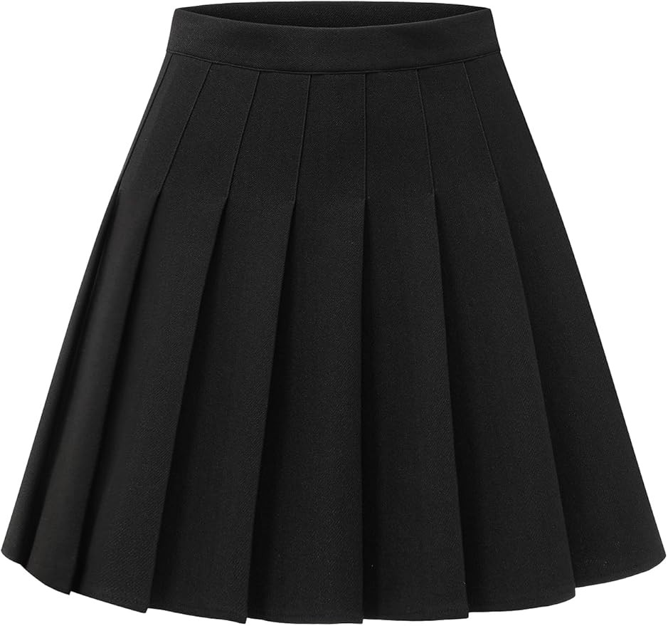 Stretchy Short Pleated Skirts for Women Cheerleader Uniform High Waist A-line Mini Skirt | Amazon (US)