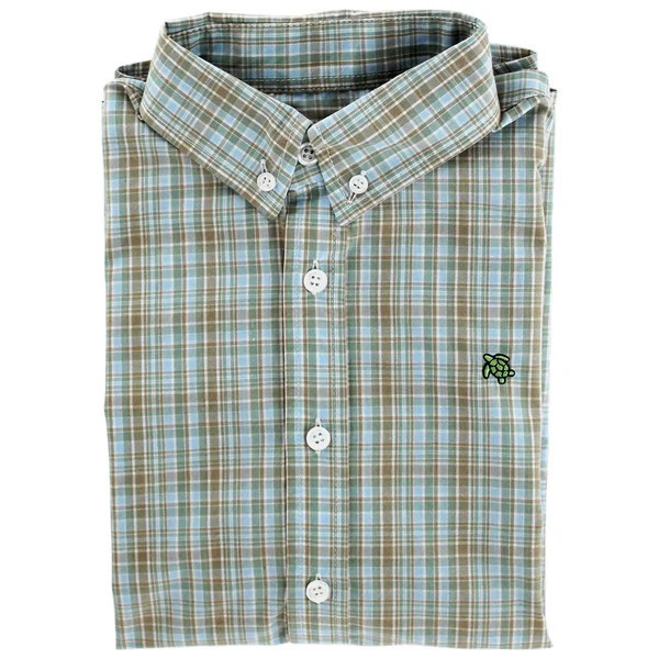 Roscoe Button Down - Brownstone | The Bailey Boys