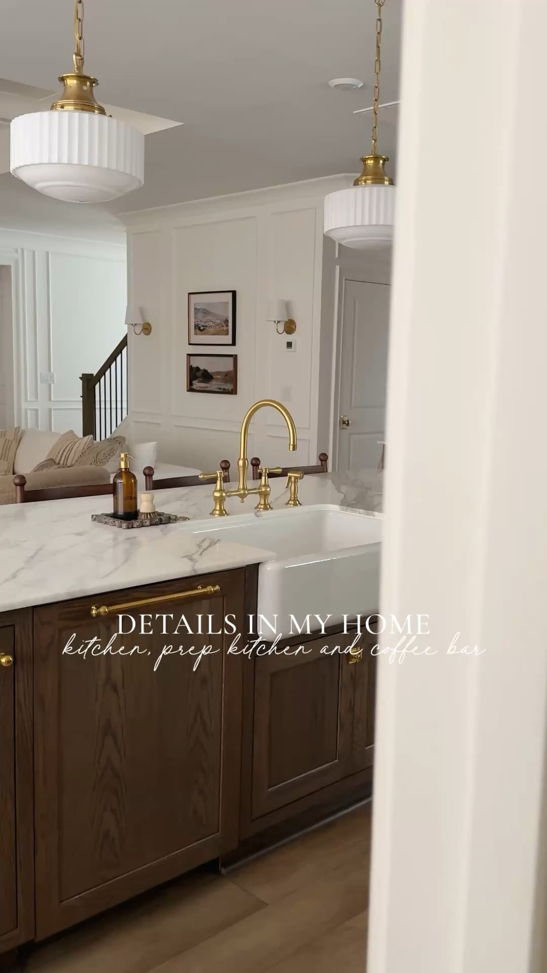 When it came to our kitchen renovation, I really wanted every design choice to feel timeless and like something I would still love years from now.

The dark custom stain over white oak, unlacquered brass that only gets better with time, honed Calacatta Borghini Extra countertops from @surfaceproviders, cast iron sinks that hold up so well to everyday life, and the most stunning gas range that gives me all of the vintage inspiration while still cooking like a dream.

We added custom shelves stained to match our white oak cabinetry, and just like we did in our previous custom home, a prep kitchen that gives us a place for all of the mess while keeping the main kitchen clean and functional.

So many little details went into this space, but together they gave me exactly the warm, timeless kitchen I had envisioned.

Home finds, neutral home inspo, collected style, classic wood tones, unlacquered brass details, kitchen refresh, prep kitchen views, coffee bar details, cozy breakfast nook, hardware details, sink details, Rejuvenation, Wayfair, Lumens, Four Hands, Arhaus, Loloi, Amber Lewis, early fall transition, shop the look!

#LTKSeasonal #LTKHome