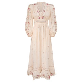 Patience Plunge Midi Dress - Cream/Pink Rose            
        
            

    
    
    


... | ZIMMERMANN (US, CA, EU, MENA)