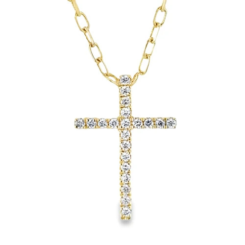 Micro Pave Diamond Cross Pendant | J. Brooks Jewelers