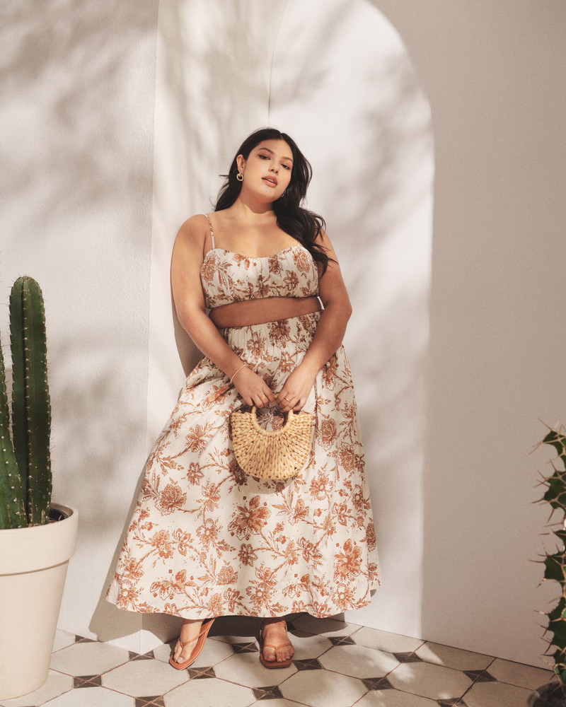 Resort Volume Maxi Skirt | Abercrombie & Fitch (US)