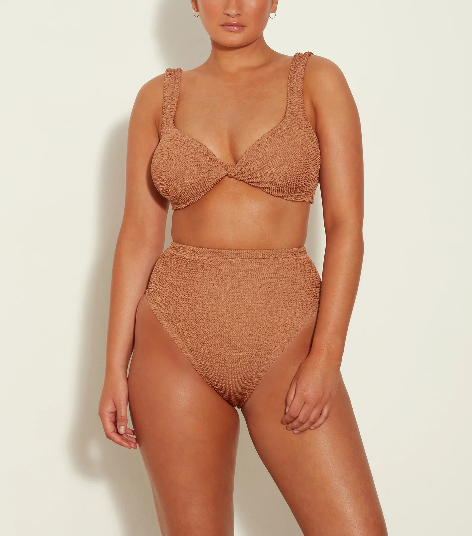 Jamie Bikini - Metallic Cocoa | HUNZA G