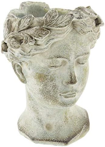 Greek/Roman Style Female Statue Head Cement Planter (Style 1) | Amazon (US)