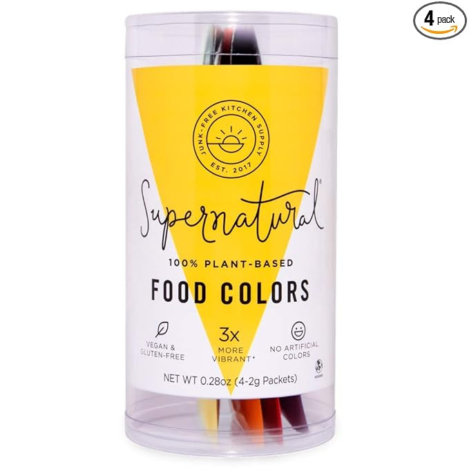 Plant-Based Food Color Variety Pack by Supernatural, Food Dye Powders, 4 Natural Colors, No Artif... | Amazon (US)