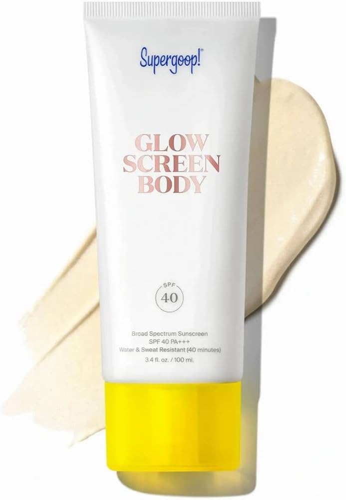 Supergoop! Glowscreen Body SPF 40 PA+++, 3.4 fl oz - Body Lotion + Broad Spectrum Sunscreen with ... | Amazon (US)