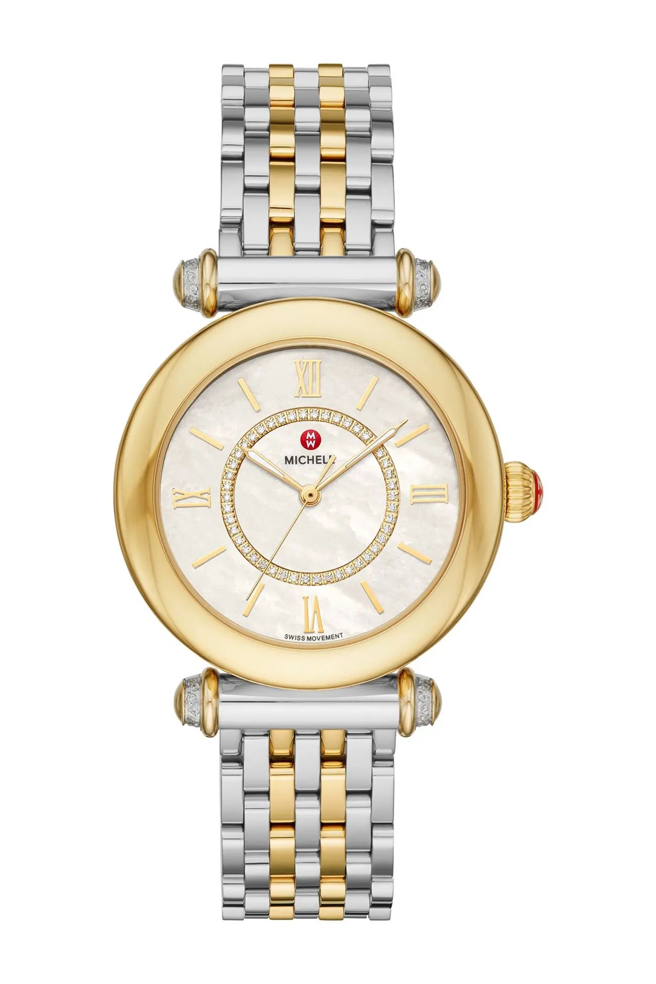 Michele | Women's Caber Diamond Two-Tone Bracelet Watch, 35mm - 0.19 ctw | Nordstrom Rack | Nordstrom Rack