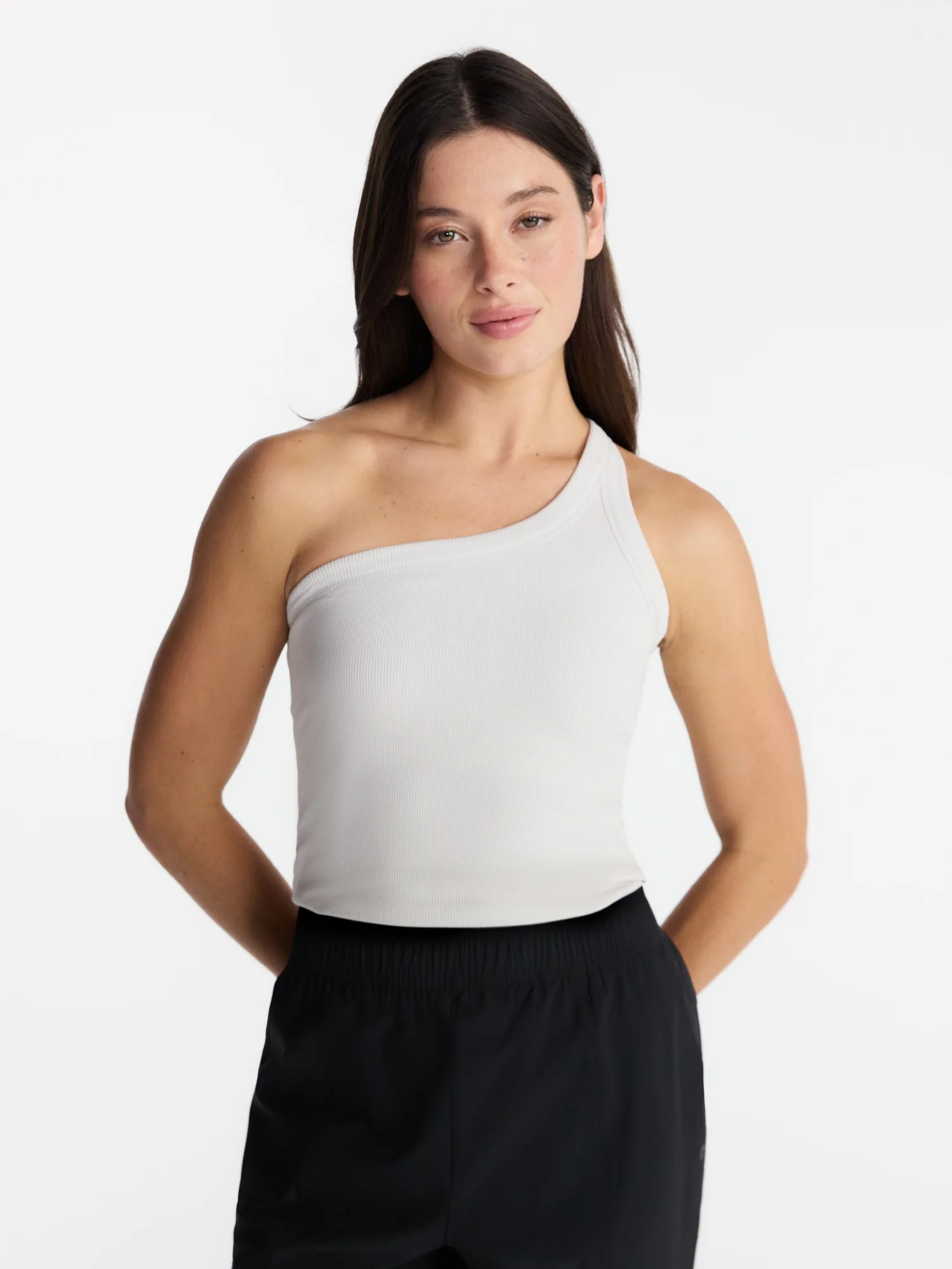 Avia Women's One Shoulder Ribbed Tank Top, Sizes XS-XXXL - Walmart.com | Walmart (US)