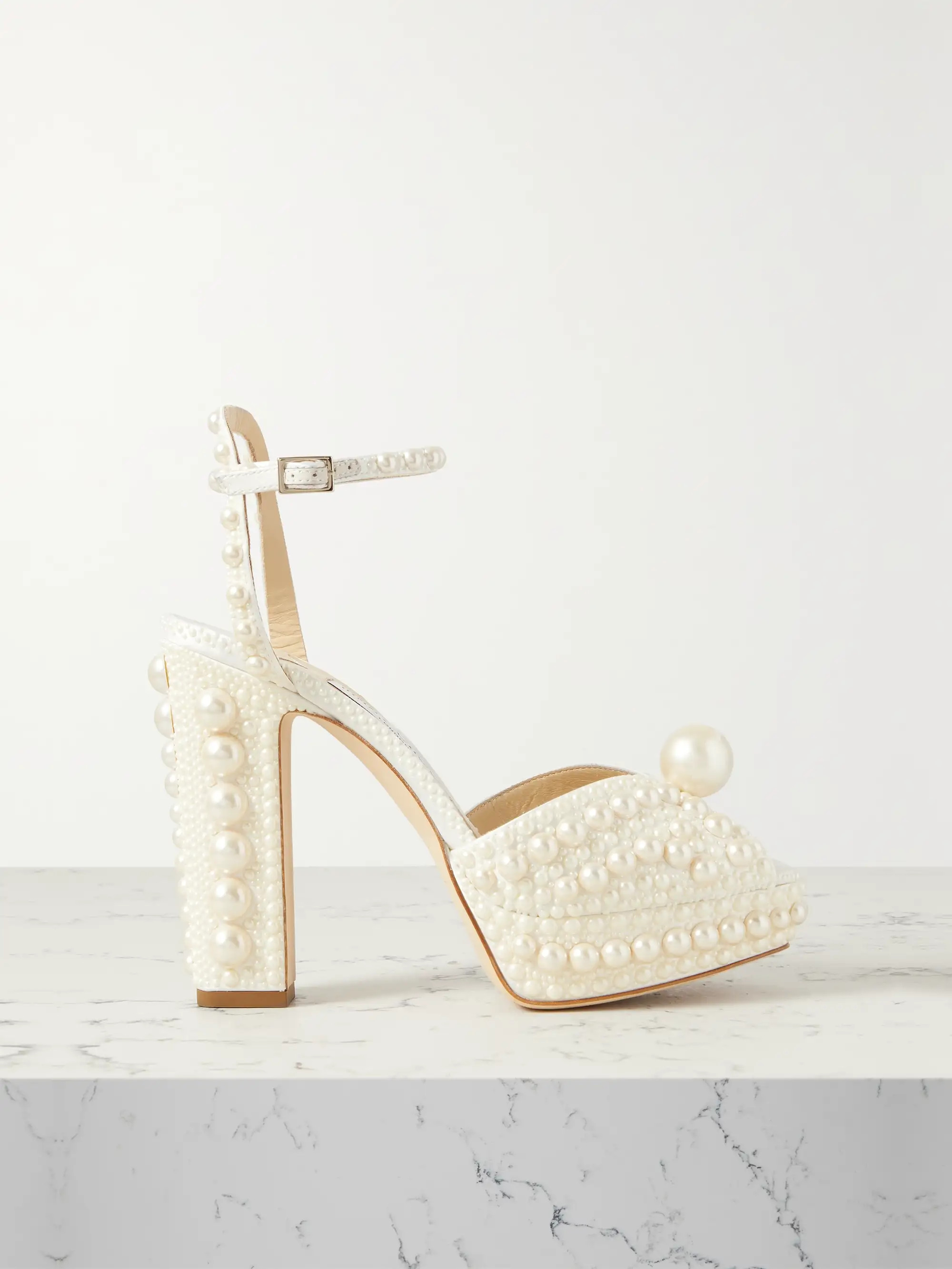 Sacaria 120 embellished satin platform sandals | NET-A-PORTER (US)