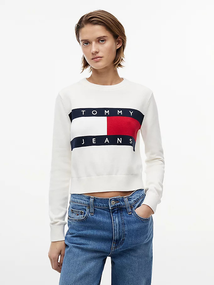 Tommy Flag Crew Neck Jumper | Tommy Hilfiger UK