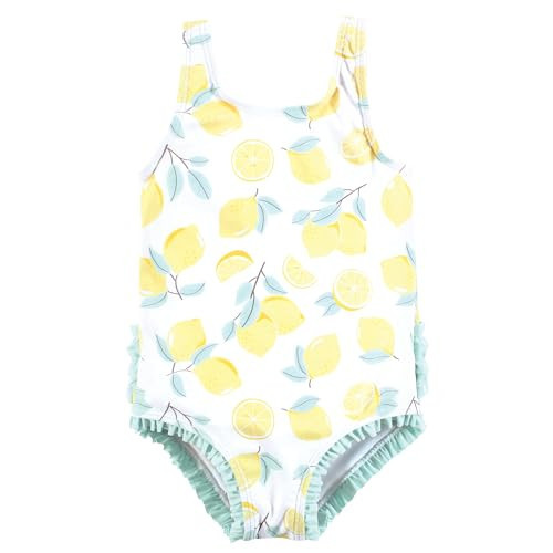 Hudson Baby Girls Baby and Toddler Swimsuit, Mint Lemons, 3T | Amazon (US)