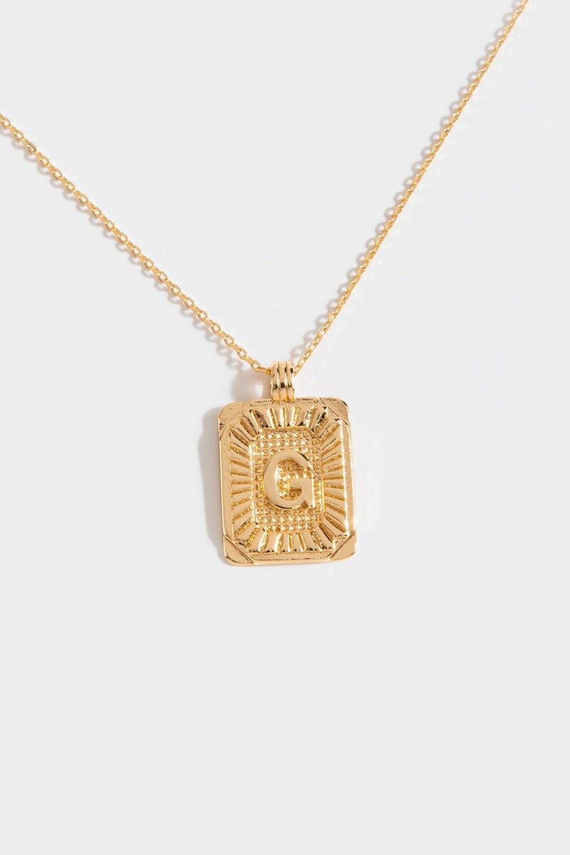 Initial ID Tag Pendant Necklace | Francesca's