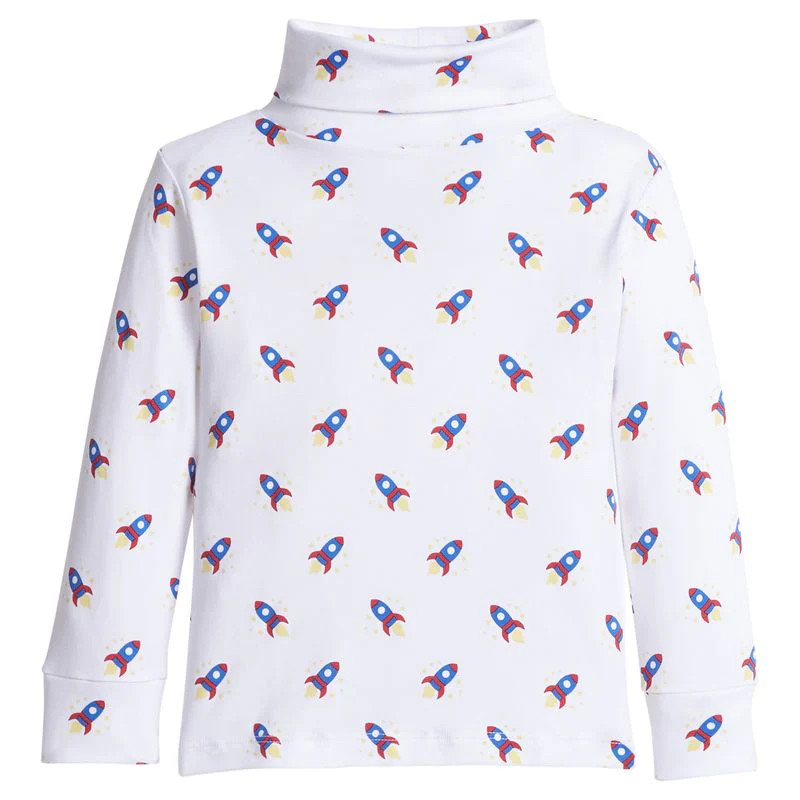 Little English Printed Turtleneck - Bows and Ribbons | JoJo Mommy