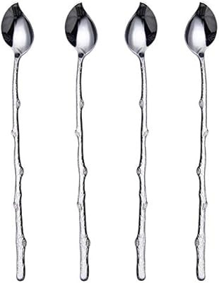HISSF Long Handle Spoon Iced Tea Spoon, Coffee Spoon, 18/10 Stainless Steel Stirring Spoons for T... | Amazon (US)