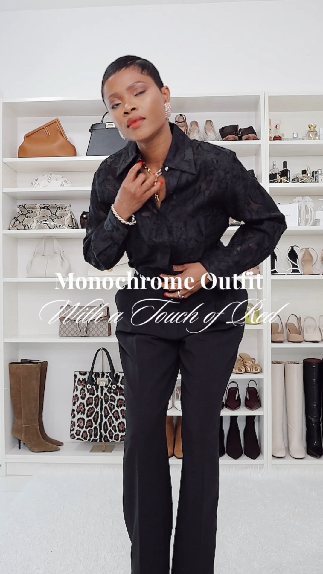 GRWM: Styling all black outfit 🖤
When in doubt wear all black monochrome a timeless and elegant with a touch of red accent to add sophistication.

Black Outfit ideas, Monochrome outfit, mango outfit, all black outfit, winter outfit ideas, elegant outfit, neutral winter outfit, style tips, everyday outfit idea.
 #blackoutfit #outfitideas #monochrome 

#LTKU #LTKgrwm #LTKootd