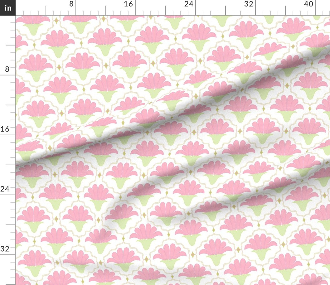 Fabric in Pagoda Palm | Spoonflower