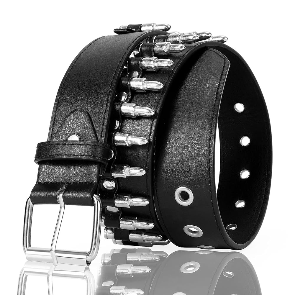 Studded Belt for Women and Men Goth Metal Punk Belt Scene Style Cool Belts for Jeans | Amazon (US)