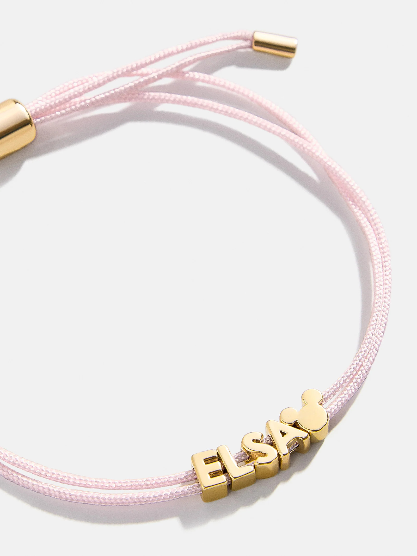 Mickey Mouse Disney Custom Cord Bracelet - Light Pink | BaubleBar (US)