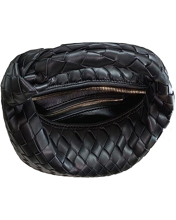 Women Soft PU Leather Woven Handbag Summer Handmade Hobo Shoulder Bag Woven Clutch Bag Knotted Ca... | Amazon (UK)