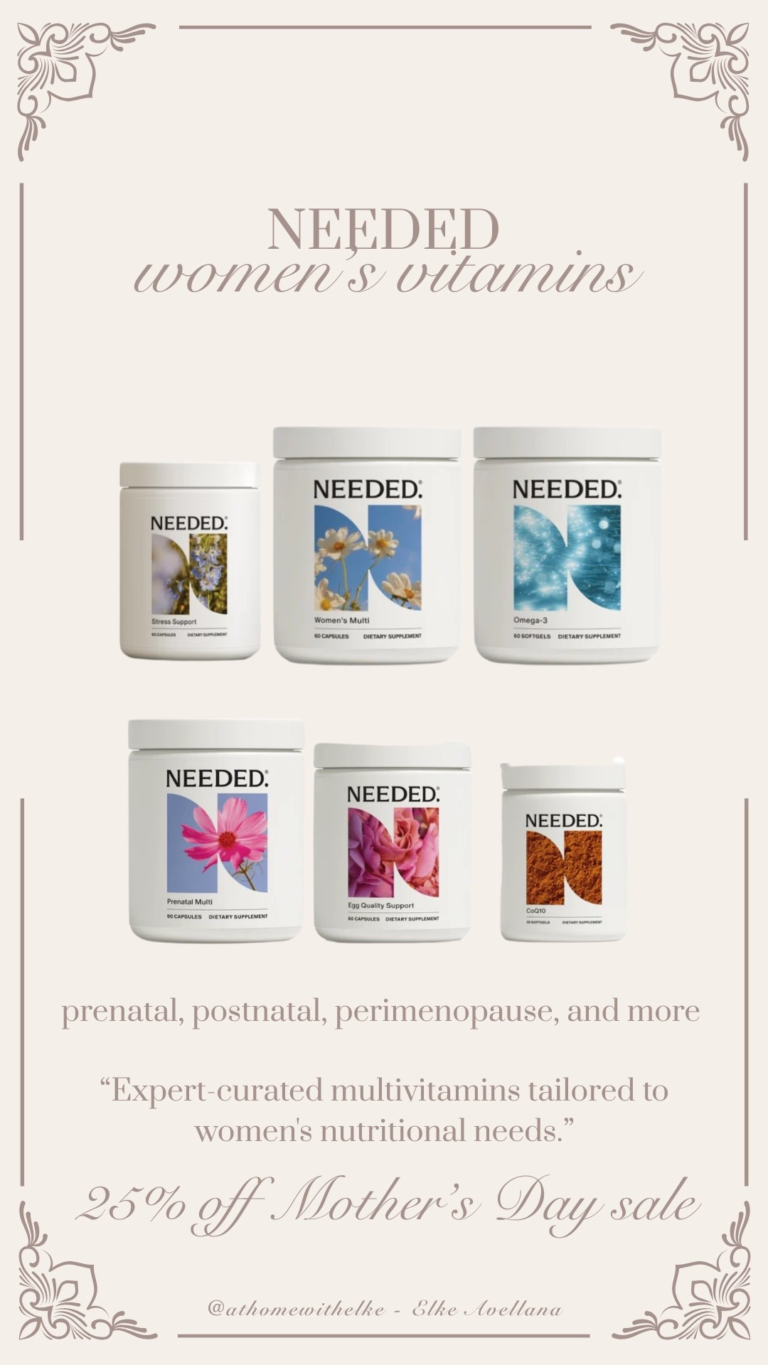 Sale at Needed. Women’s vitamins supporting every stage of womanhood. Prenatal, postnatal, perimenopause and post menopause.

#LTKselfcare #LTKBump #LTKBaby