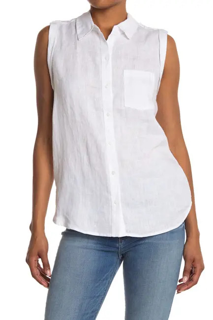 NYDJ | Sleeveless Linen Camp Shirt | Nordstrom Rack | Nordstrom Rack