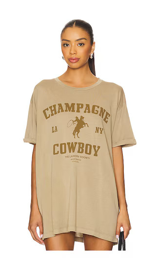 Champagne Cowboy Oversized Tee in Camel Gold | Revolve Clothing (Global)