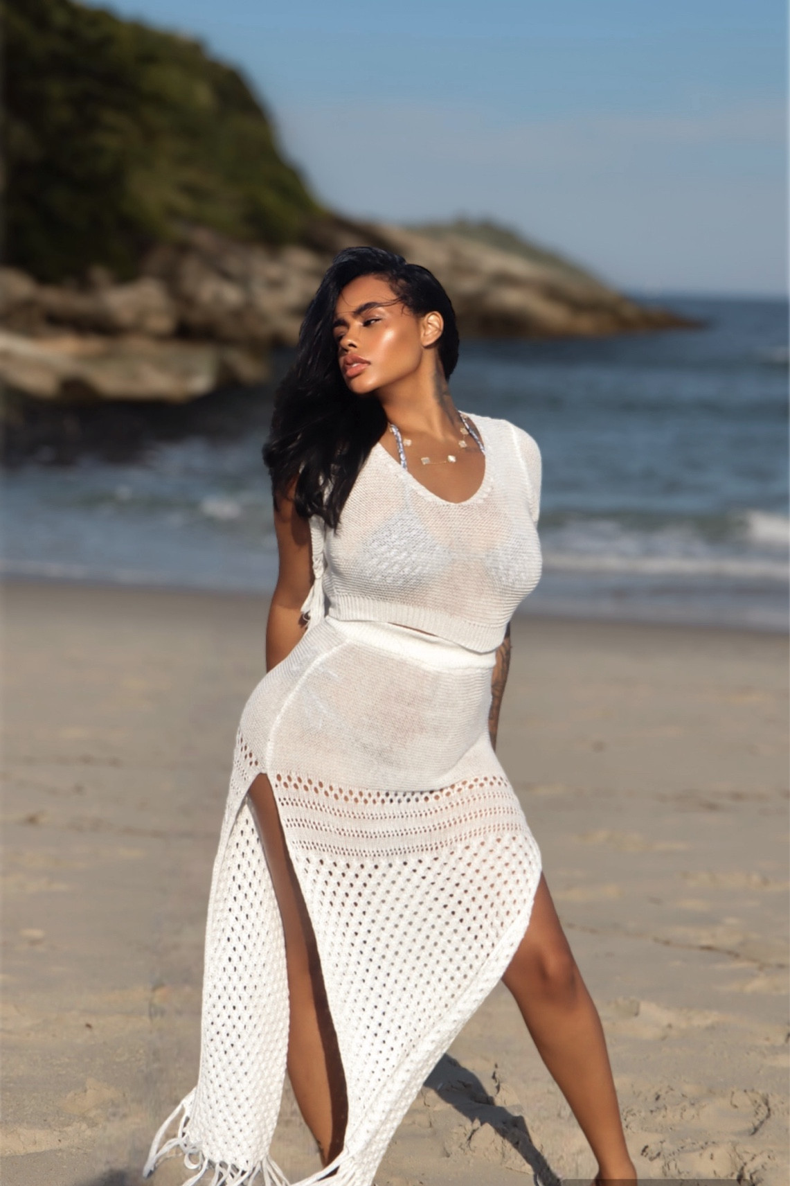 Knitted Cover up 🤍 @echoine.official 

#LTKBeauty #LTKFindsUnder50 #LTKFindsUnder100