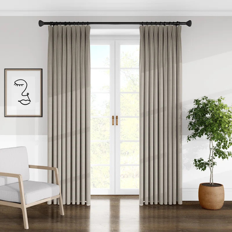 Colcha Linens Luxe Linen Solid Semi-Sheer Pinch Pleat Single Curtain Panel "& Reviews" | Wayfair | Wayfair North America