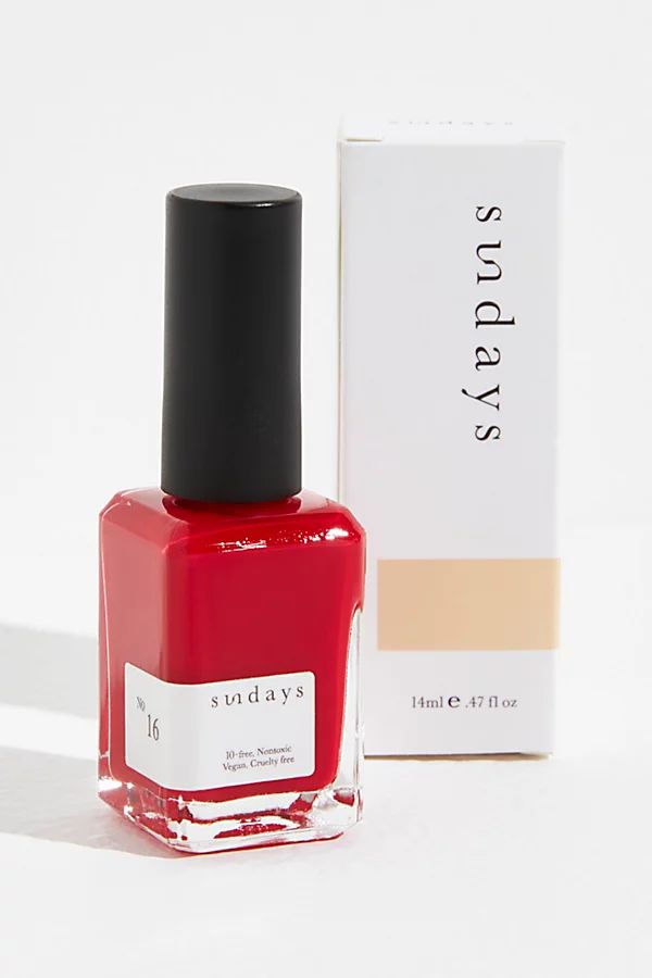 Sundays Nail Polish by Sundays at Free People, No. 16: Pure Red, One Size | Free People (Global - UK&FR Excluded)