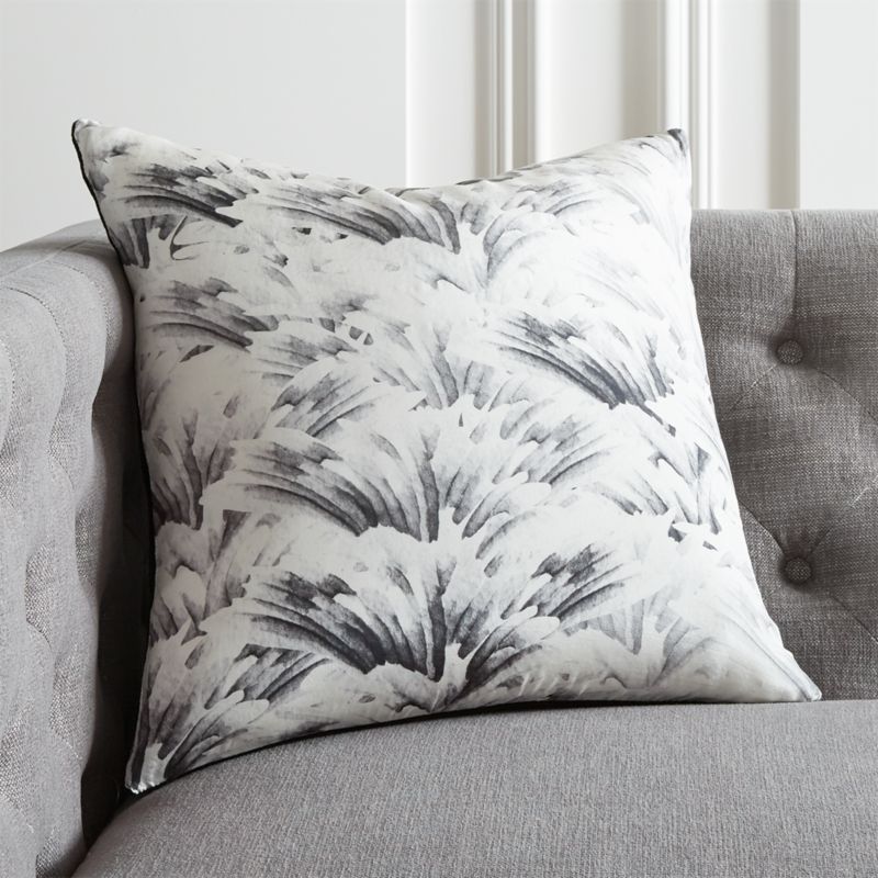 18" Wings Black and White Pillow | CB2 | CB2