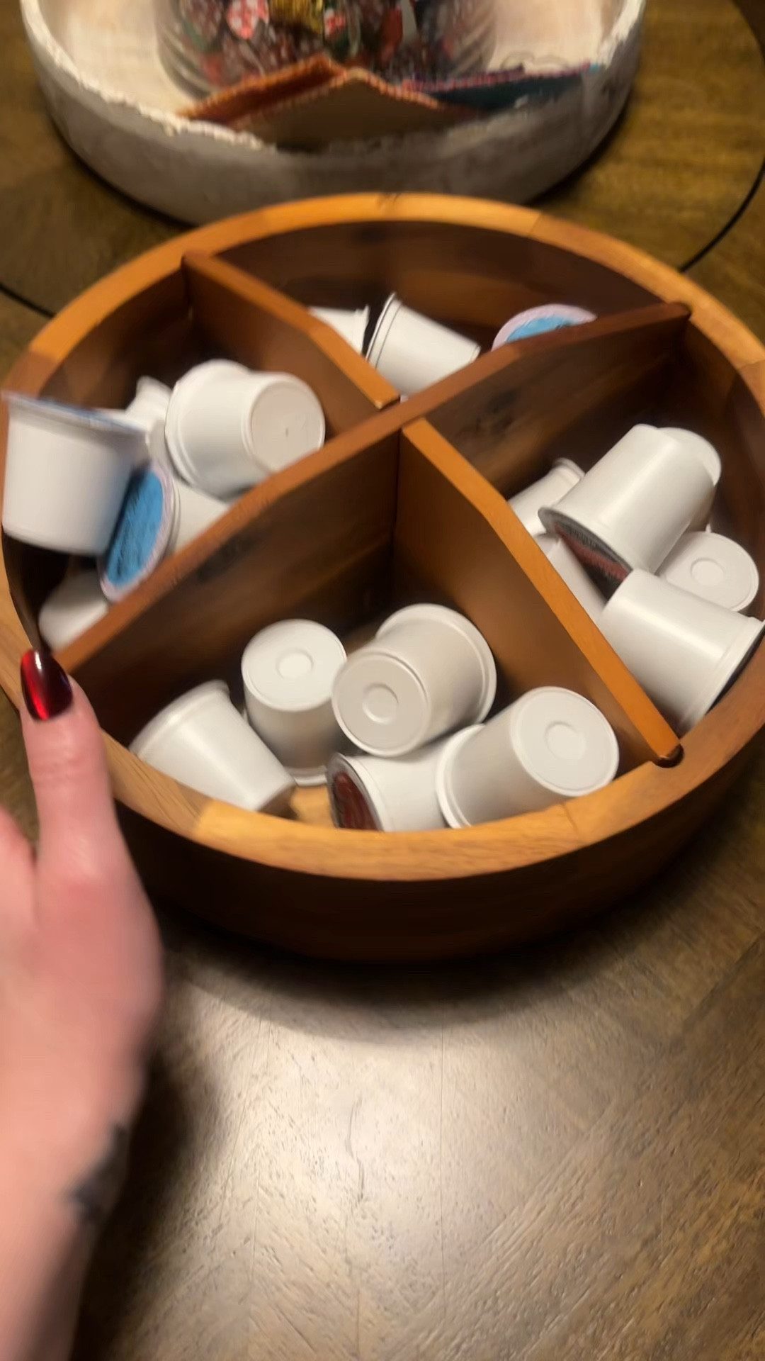 Coffee bar lazy Susan for K cups ☕️ great for any kind of storage too! 

#LTKFindsUnder50 #LTKHome