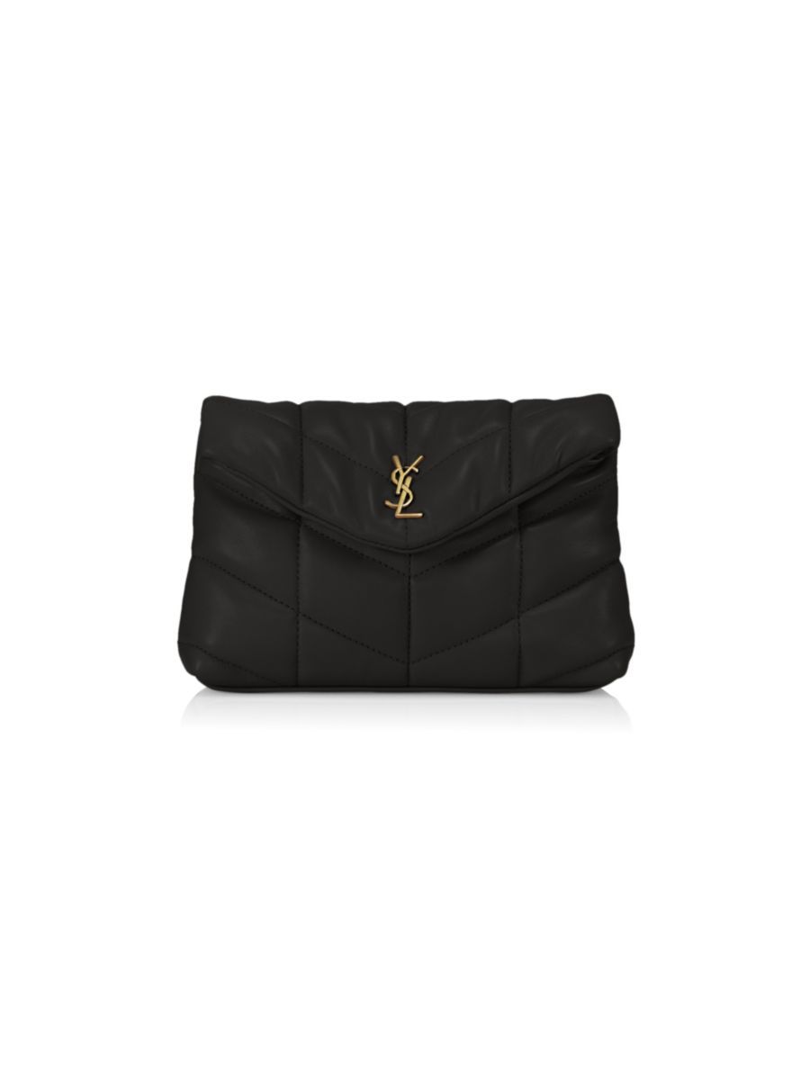 Saint Laurent Small Puffy Quilted Leather Clutch | Saks Fifth Avenue