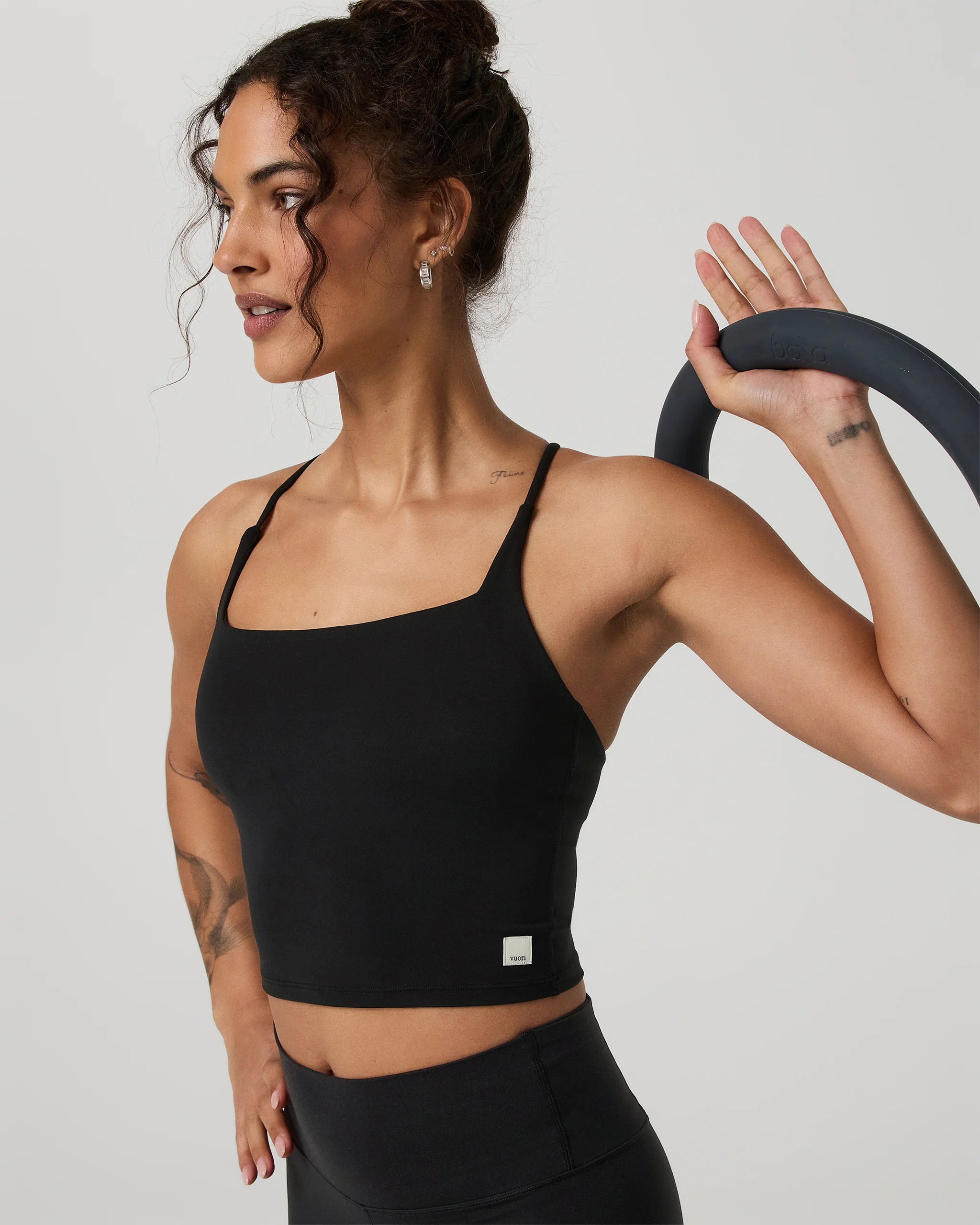 Vuori AllTheFeels™ Strappy Back Tank Top | Black | Small | Vuori Clothing (US & Canada)