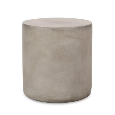 Christopher Knight Home Massey Patio Stone Side Table Light Gray | Target