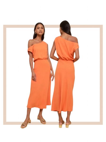Orange linen off the shoulder spring summer holiday resort party midi dress

#LTKwedding #LTKtravel #LTKparties