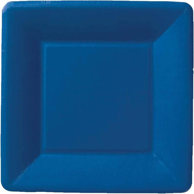 Boston International, Plates Classic Linen Dark Blue 7 Inch, 8 Count | Amazon (US)