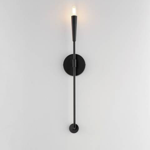 Maxim Vela 24" High Matte Black Wall Sconce | Lamps Plus