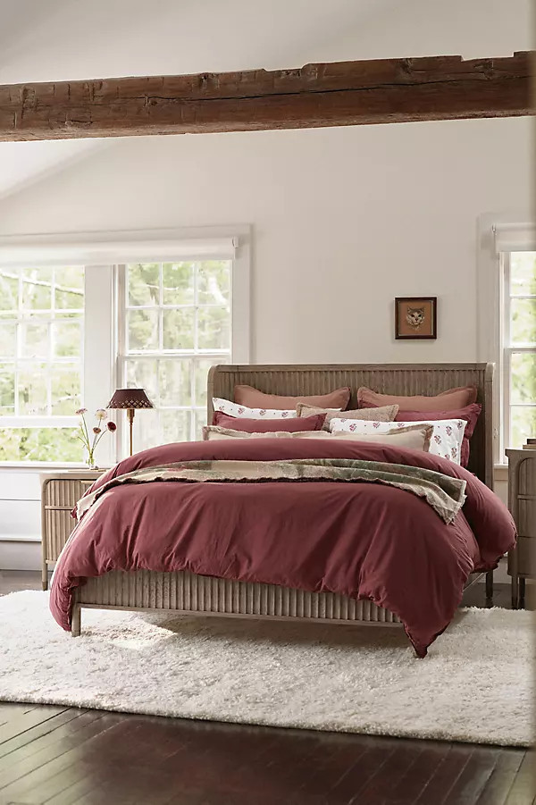 The Isla Fluted-Wood Bed | Anthropologie (US)