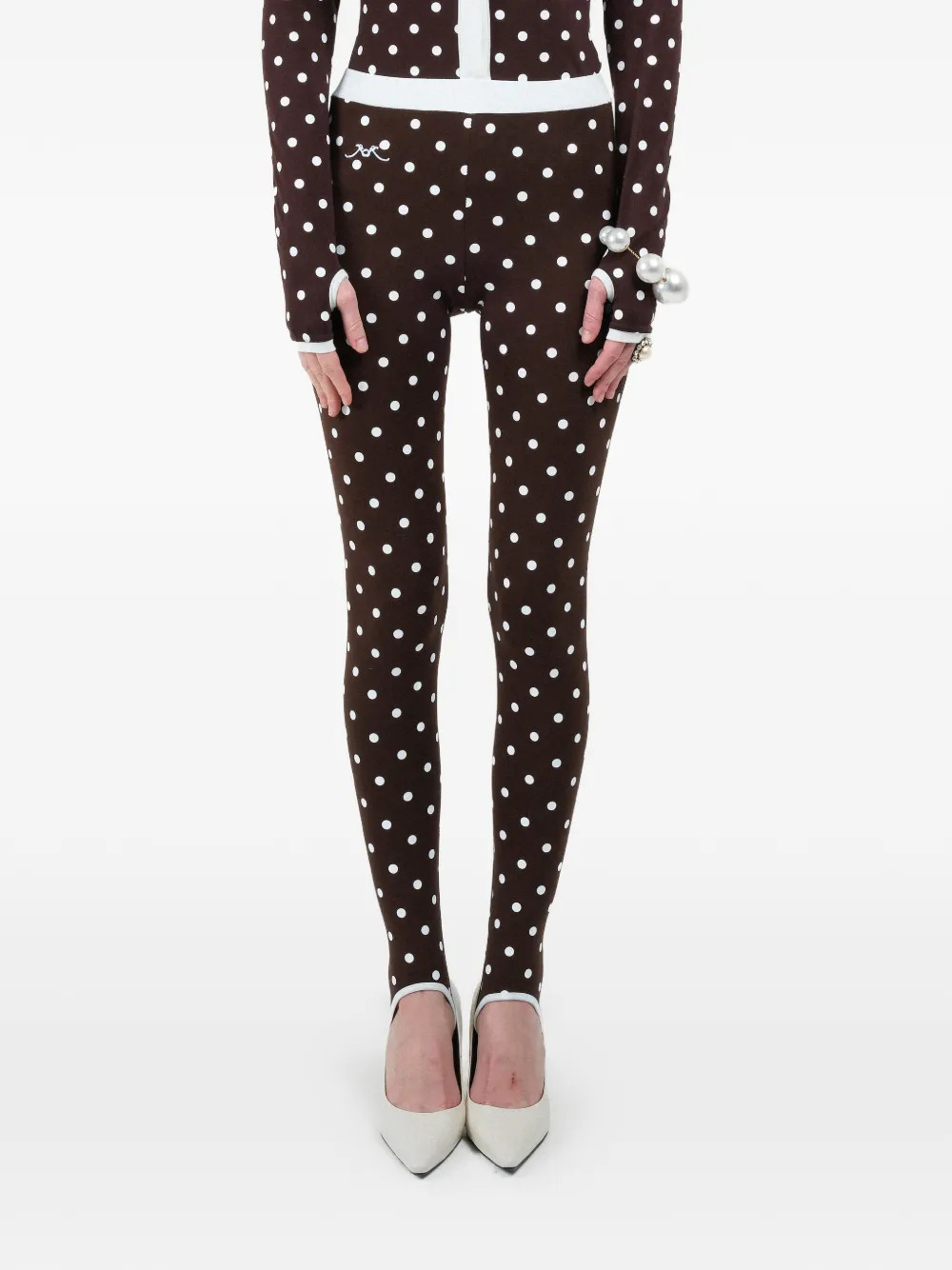 New SeasonRowen Rose polka-dots leggings | Farfetch Global