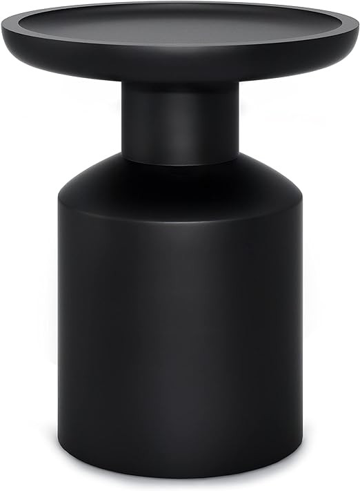 SIMPLIHOME Haynes SOLID MANGO WOOD 16 inch Wide Round Boho Wooden Accent Table in Black, Fully As... | Amazon (US)