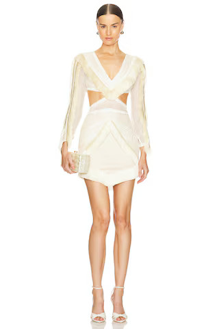PatBO Fringe Mini Dress in Wheat from Revolve.com | Revolve Clothing (Global)