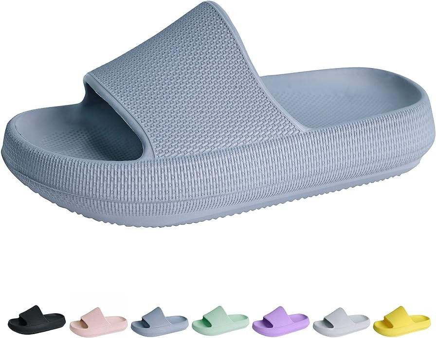 Youecci Cloud Slides for Kids丨Shower Slippers Bathroom Pool Sandals丨Boys Girls Comfy Thick So... | Amazon (US)