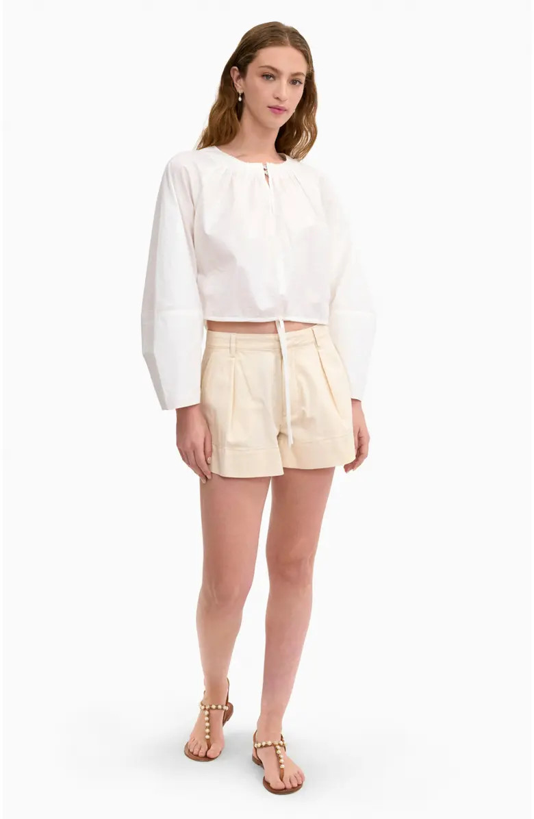 Brielle Cropped Poplin Top | Nordstrom