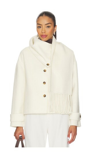Sofia Scarf Jacket in Cream | Revolve Clothing (Global)