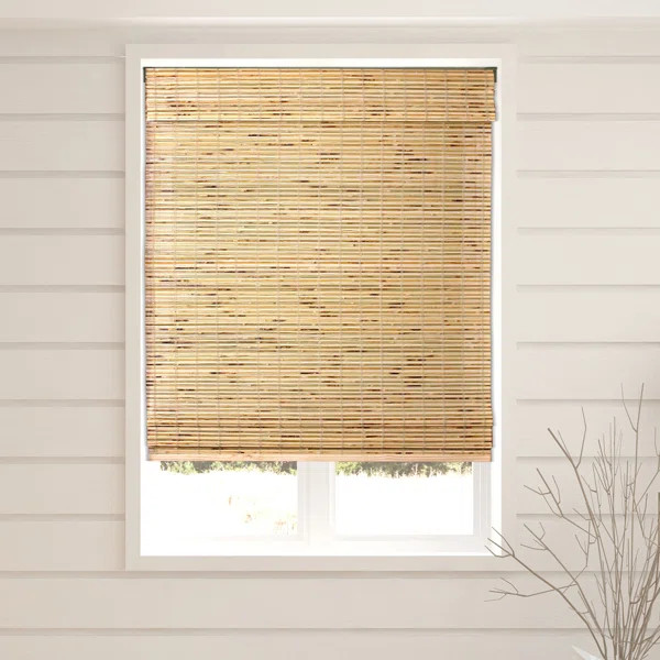 Aymeric Semi-Sheer Turtle Brown Roman Shade | Wayfair North America