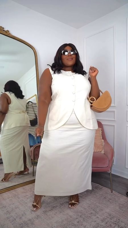 Use code EQLONGWKND for 50% off sale at Eloquii!

If you know me, you know I love a linen moment. This vest and skirt are a set but I’ve linked other items I’ve paired the skirt with! Such a versatile piece, I’m obsessed. 

Skirt in video is a 20 but too large on my waist. No stretch

Vest 20
Bodysuit XL
Moto 3X
Striped Button Down 2X 
Blouse 20 (small in arms)

Plus Size Fashion, Linen Skirt, white skirt, wedding guest dress, country concert outfit, summer dress, sandals, white dress, travel outfit

#LTKFindsUnder50 #LTKSaleAlert #LTKPlusSize