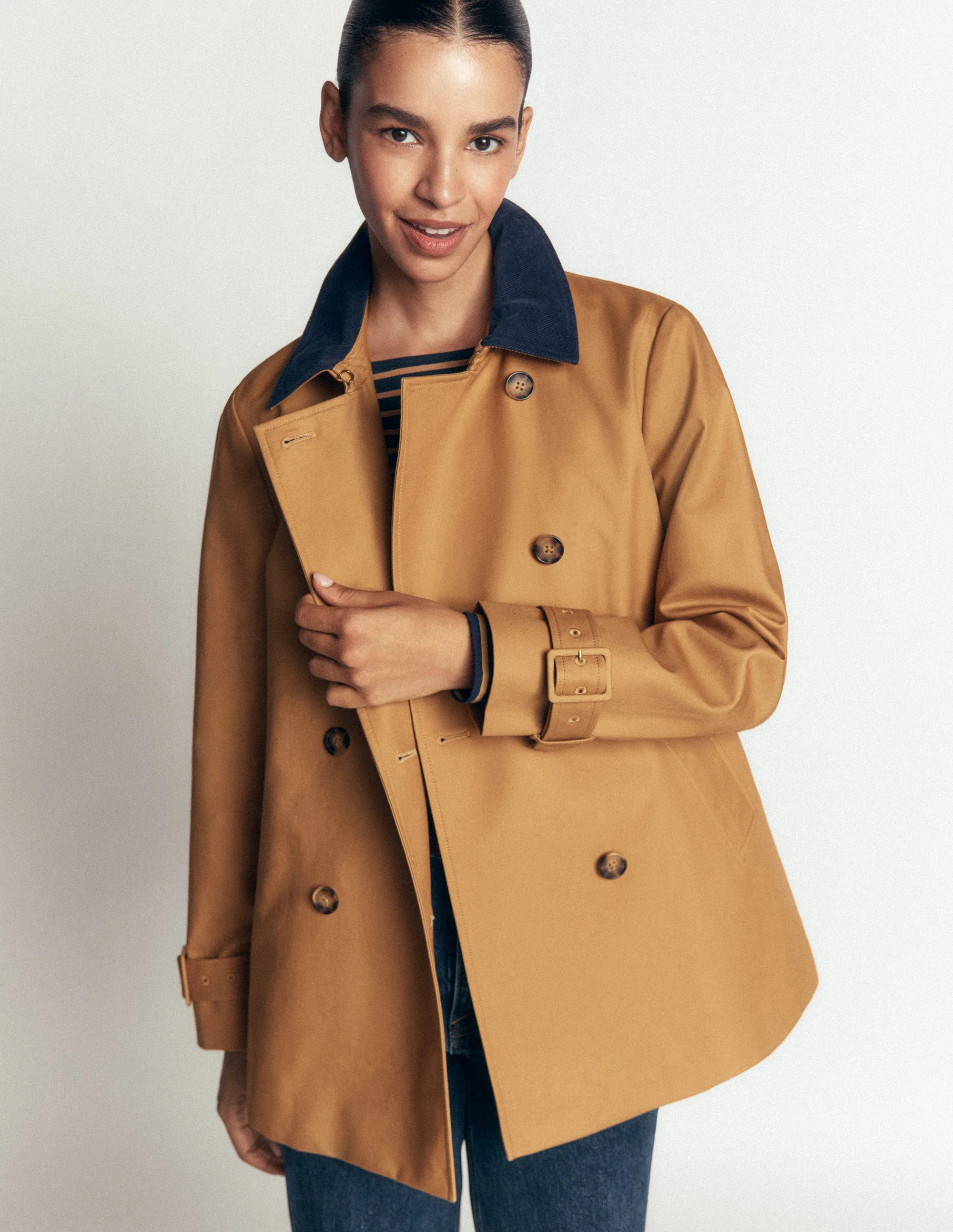 Swing Box Short Trench-Camel | Boden (US)