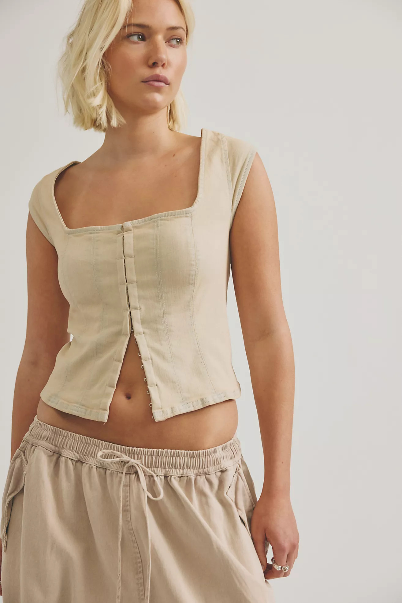 Marilyn Denim Corset | Free People (Global - UK&FR Excluded)