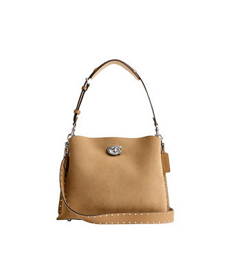 Willow Leather with Rivets Shoulder Bag | Macy's
