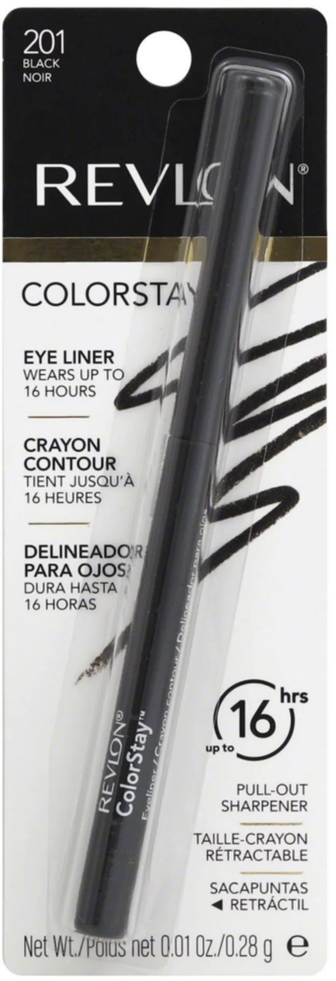 Revlon ColorStay Eyeliner Pencil, Black [201] 0.01 oz | Walmart (US)